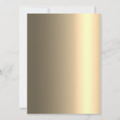 Invitation Elegant Stylish Black and Gold 70th Birthday  (Dos)