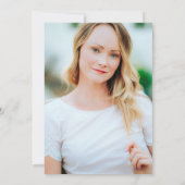 Invitation Élégant Stylish Navy Photo Graduation (Dos)