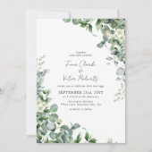 Invitation Elégant succulent Eucalyptus Mariage Invi (Devant)