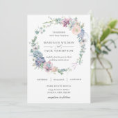 Invitation Elégant Succulents Verdure Floral Mariage de couro (Debout devant)