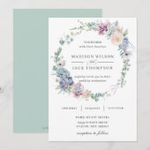 Invitation Elégant Succulents Verdure Floral Mariage de couro (Devant / Derrière)