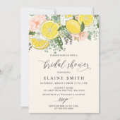 Invitation Elegant Summer Lemon Lime Citrus Bridal Shower  (Devant)