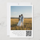 Invitation Elegant Summer Wildflower QR Code Photo Wedding (Dos)