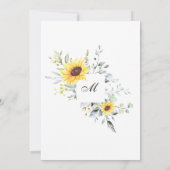 Invitation Élégant Sunflower Eucalyptus Graduation Party (Dos)