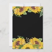 Invitation Elegant Sunflowers and Foliage Thanksgiving Party (Dos)