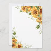Invitation Elegant Sunflowers Garden Floral Wedding (Dos)