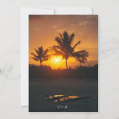 Invitation Elégant Sunset Beach Été Mariage nautique Invi (Dos)