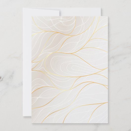 Invitation Elégant Sunset Golden Custom Photo Mariage (Dos)