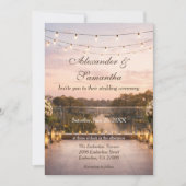 Invitation Elegant Sunset River Wedding  (Devant)