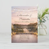 Invitation Elegant Sunset River Wedding  (Debout devant)