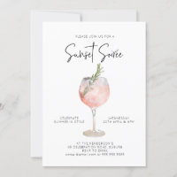 Elégant Sunset Soiree Boissons Cocktail Party Rose