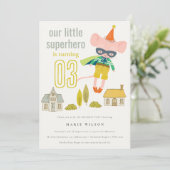 Invitation Élégant Superhero Souris Anniversaire de enfant am (Debout devant)