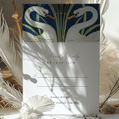 Invitation Elegant Swan RSVP pour Mariage