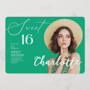 Invitation Élégant Sweet 16 Enregistrer la Date Anniversaire