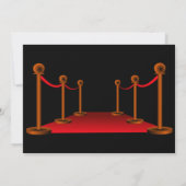 Invitation Elégant Sweet 16 Red Black Carpet Hollywood (Dos)