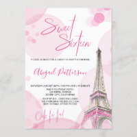 Elégant Sweet 16 Rose Blanc Paris Anniversaire