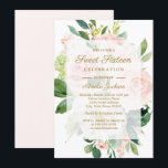 Invitation Élégant Sweet sixteen de fleur rose<br><div class="desc">Plus de Sweet sixteen d'aquarelle floral Invitations dans le Little Bayleigh Store!</div>
