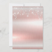 Invitation Élégant Sweet sixteen de parties scintillant (Dos)