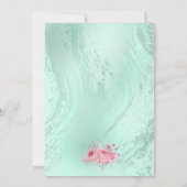 Invitation Élégant sweet sixteen de parties scintillant vert  (Dos)