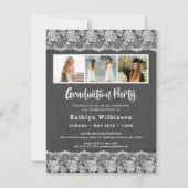 Invitation Elégant tableau à bascule en dentelle florale 4 Di (Dos)