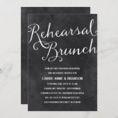 Invitation Élégant tableau de bord| Rustic Chic Rehearsal Bru (Devant / Derrière)