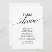 Invitation Élégant tableau noir Numéro 11 Tableau de siège (Devant / Derrière)