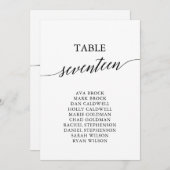 Invitation Élégant tableau noir Numéro 17 Tableau de siège (Devant / Derrière)