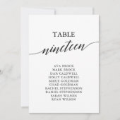 Invitation Élégant tableau noir Numéro 19 Tableau de siège (Devant)