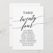 Invitation Élégant tableau noir Numéro 24 Tableau de siège (Devant / Derrière)