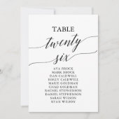 Invitation Élégant tableau noir Numéro 26 Tableau de siège (Devant)