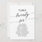 Invitation Élégant tableau noir Numéro 26 Tableau de siège (Dos)