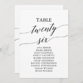 Invitation Élégant tableau noir Numéro 26 Tableau de siège (Devant / Derrière)