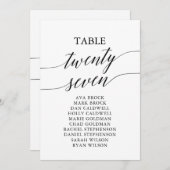 Invitation Élégant tableau noir Numéro 27 Tableau de siège (Devant / Derrière)