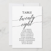 Invitation Élégant tableau noir Numéro 28 Tableau de siège (Dos)