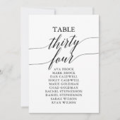 Invitation Élégant tableau noir Numéro 34 Tableau de siège (Devant)