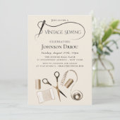 Invitation Elegant Tailor & Sewing Party (Debout devant)