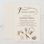 Invitation Elegant Tailor & Sewing Party (Devant / Derrière)