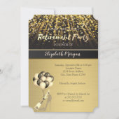 Invitation Élégant talon haut, Vin, Ballons, Parti de retrait (Devant)