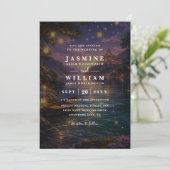 Invitation Elegant Tangled Lanterns Budget QR Code Wedding (Debout devant)