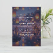 Invitation Elegant Tangled Lanterns Budget QR Code Wedding (Debout devant)