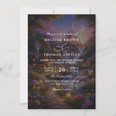 Invitation Elegant Tangled Lanterns Modern QR Code Wedding (Devant)