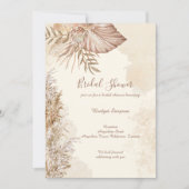 Invitation Elégant taupe Boho Neutre Fête des mariées minimal (Devant)