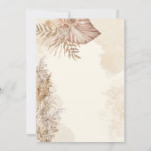 Invitation Elégant taupe Boho Neutre Fête des mariées minimal (Dos)