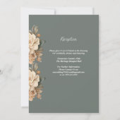Invitation Elegant Taupe Floral Wedding With Sage Green (Dos)