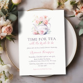 Invitation Élégant temps rose pour la Fête des mariées de thé