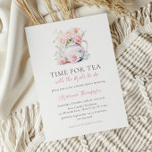 Invitation Élégant temps rose pour la Fête des mariées de thé