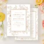 Invitation Élégant Terracotta Floral Line Détails Art Mariage<br><div class="desc">Cette invitation à l'art de la ligne fleurie en terre cuite s'adresse aux couples qui comprennent que la simplicité peut être le summum du raffinement. Sa palette chaleureuse et terreuse et ses botaniques finement dessinés évoquent l'élégance intemporelle d'un jardin européen, faisant allusion à des célébrations riches en beauté et en...</div>
