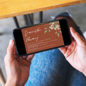 Invitation Élégant Terracotta verdure Feuilles de feuillage