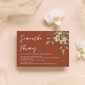 Invitation Élégant Terracotta verdure Feuilles de feuillage