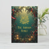 Invitation Elégant terrain À feuillage persistant avec accuei (Debout devant)